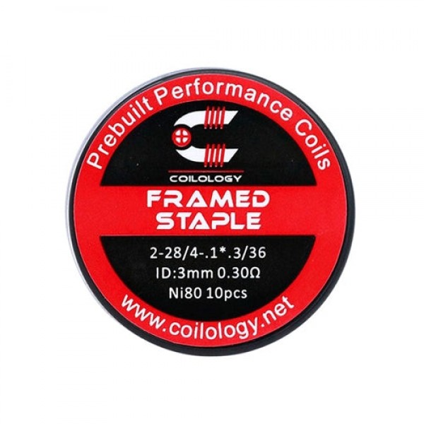 10pcs Coilology Ni80 Framed Staple Prebuilt Coil 2...