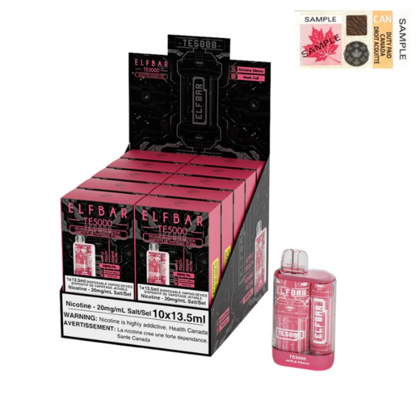 ELF Bar Rechargeable Disposable Vape TE5000 Puff E...