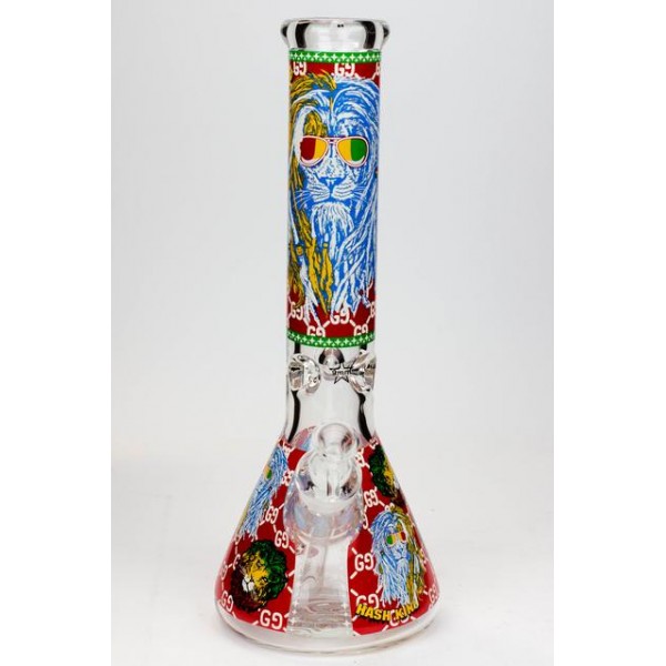 14" Hash King Glow in the dark 9 mm glass bon...