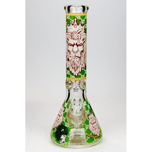 14" Hash King Glow in the dark 9 mm glass bong