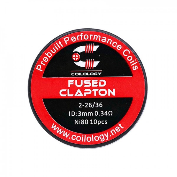 10pcs Coilology Fused Clapton Prebuilt Coil 26ga*2...