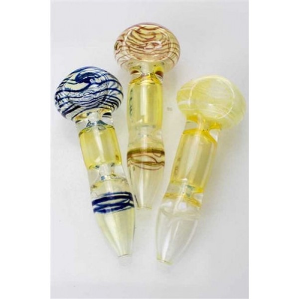 4.5 in. Changing color glass hand pipe