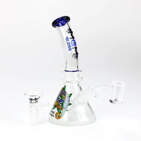 6.3" MGM Glass 2-in-1 bubbler with Graphic [C2671]