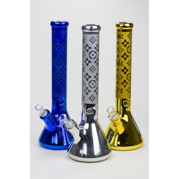 Luxury pattern 16" 7mm metallic beaker bong