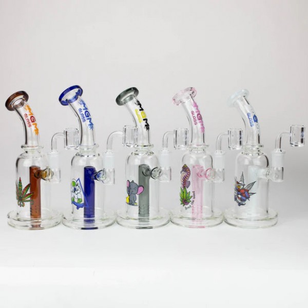 5.7" MGM Glass 2-in-1 bubbler with graphic [C...