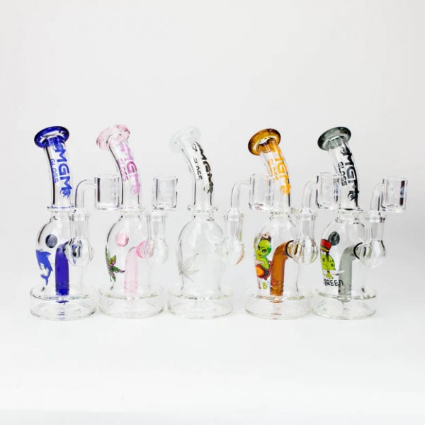 6.5" MGM Glass 2-in-1 bubbler with Graphic [C...