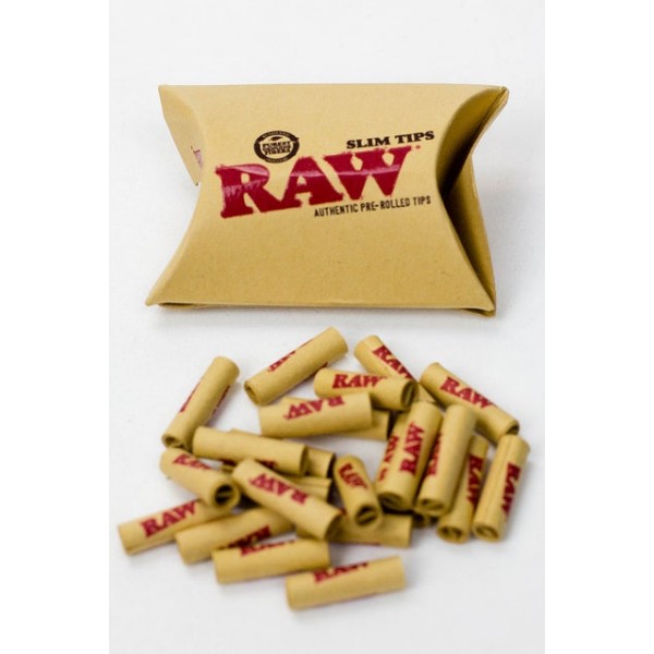 RAW Slim Paper Pre-Rolled Unbleached Filter Tips