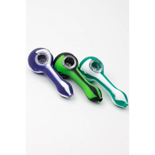 EYE Silicone Hand Pipe with Glass Bowl