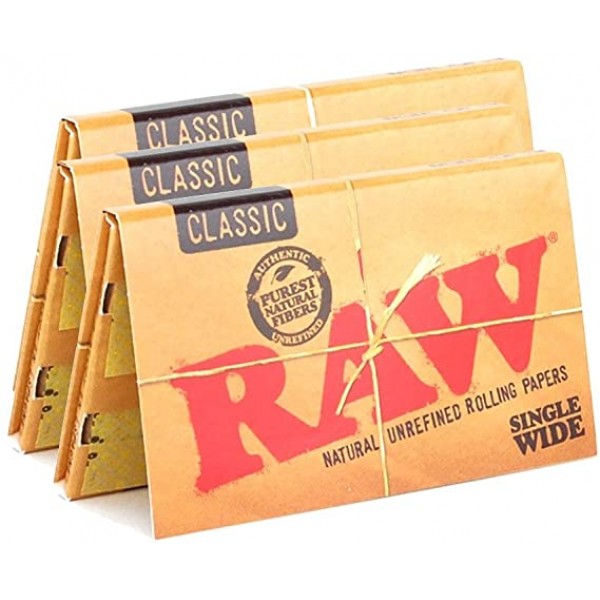 RAW Classic Double Single Wide Rolling Papers (100...