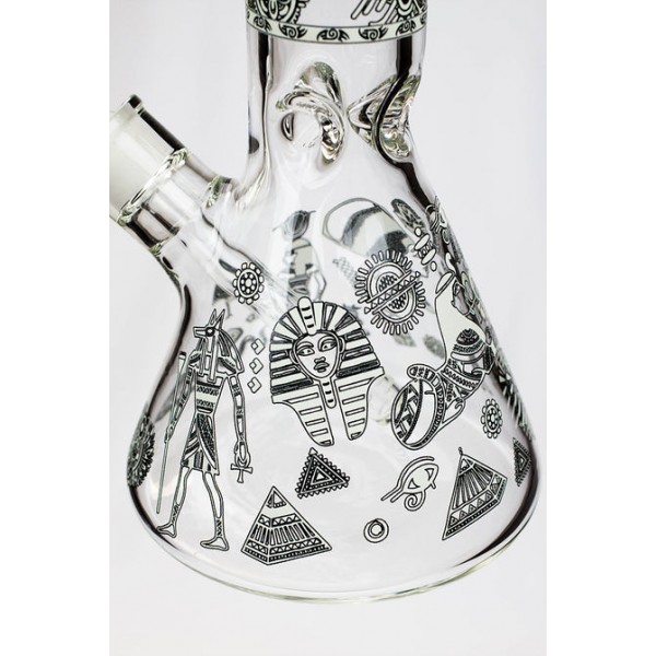 Glow In The Dark 14" 7mm Egyptian Print Bong