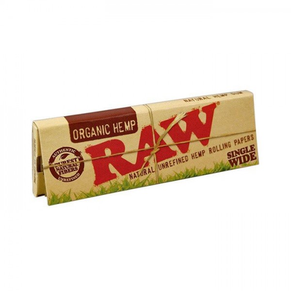 RAW Organic Hemp Single Wide Rolling Papers  (50 s...