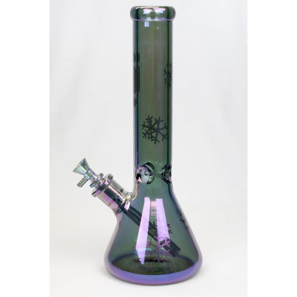 Infyniti Glass Snowflake 14" 7mm Metallic Glass Water Bong