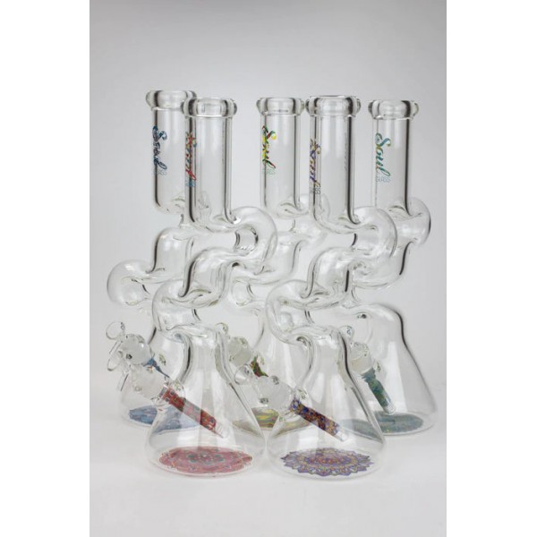 Soul Glass 16.5" 7mm Kink Zong glass water bo...