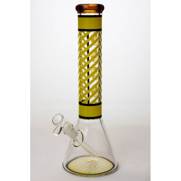 Infyniti Glass Stripe 14" 7mm Glass Beaker Bong